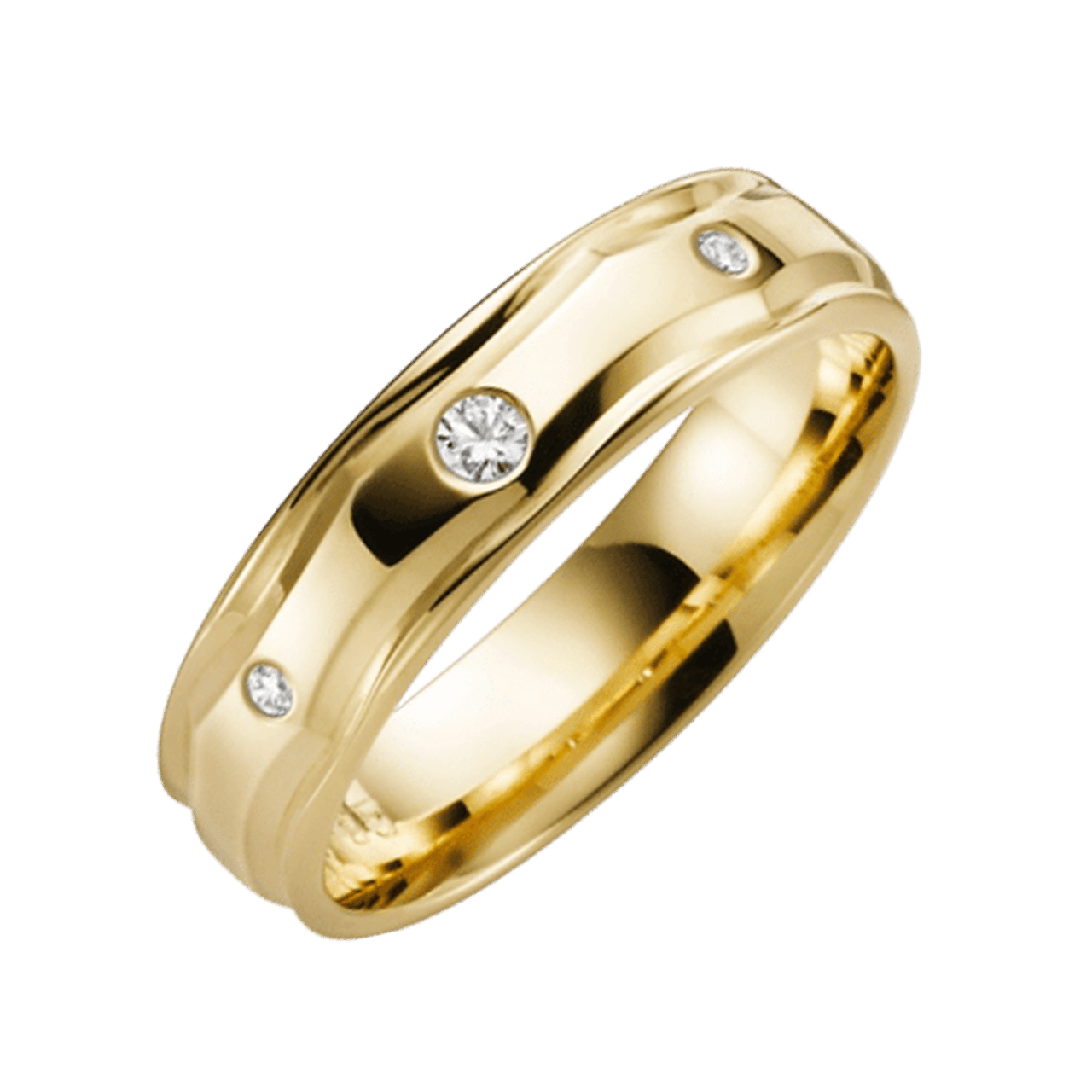 Sunflower, Trauring für Damen mit Diamant aus 375 Gold, H71
