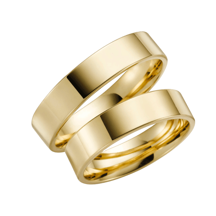 Trauring für Damen, 375 Gelbgold, Bluebell H81