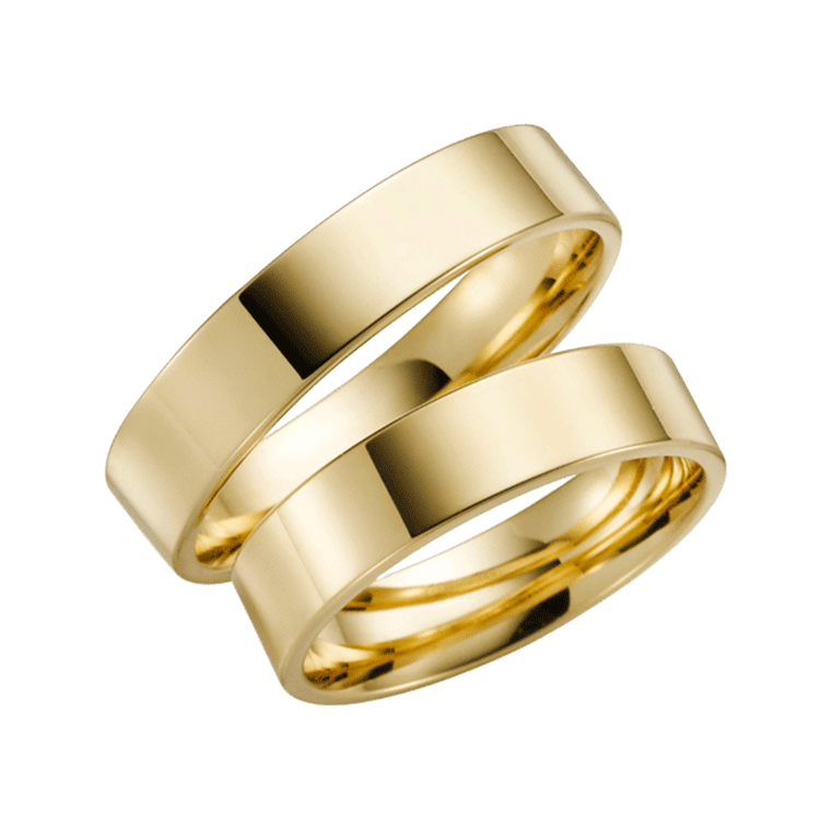Trauring für Herren, 375 Gelbgold, Bluebell H81