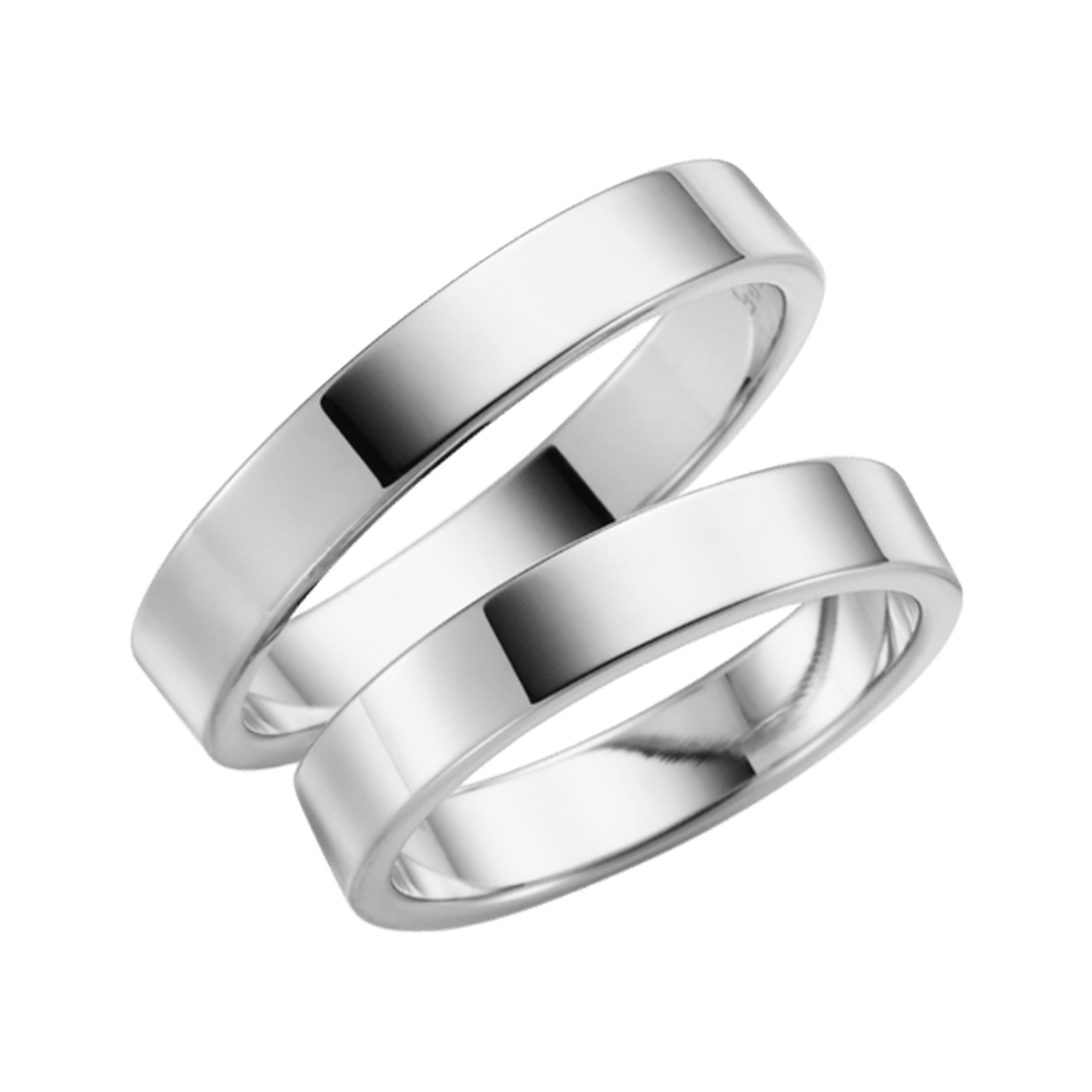 Trauring für Herren, 375 Weißgold, Muscari, H88W