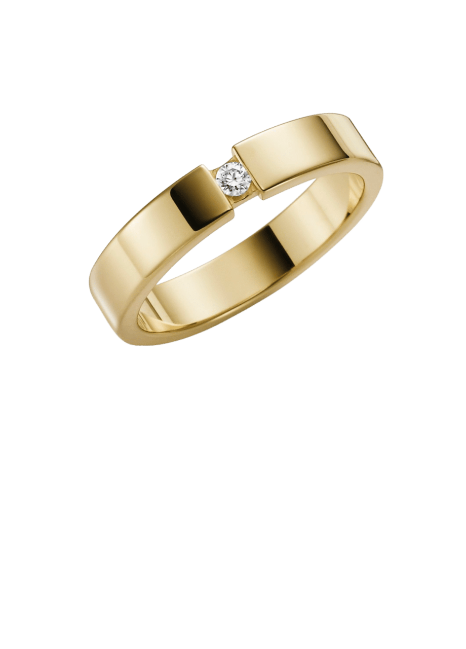 Trauring für Damen, 375 Gelbgold, Diamant, Muscari, H99