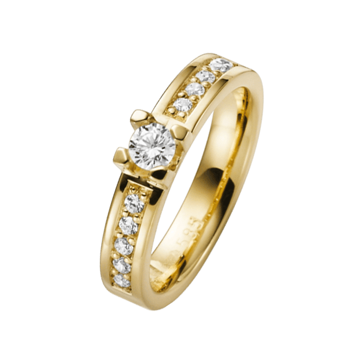 Bouganville, Verlobungsring aus 375 Gelbgold, H102