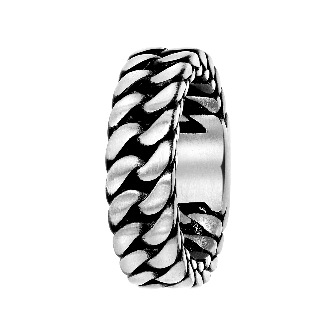 Stainless steel ring schakel mat 7mm