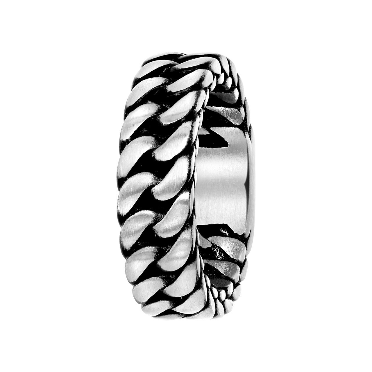 Stalen ring schakel mat 7mm