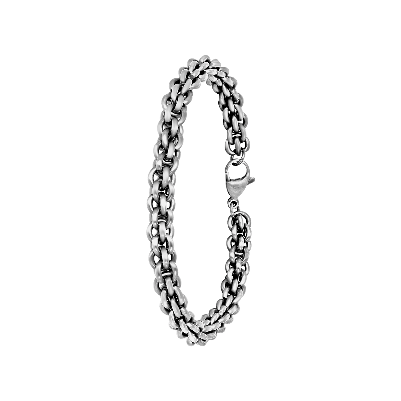Stalen armband schakel mat