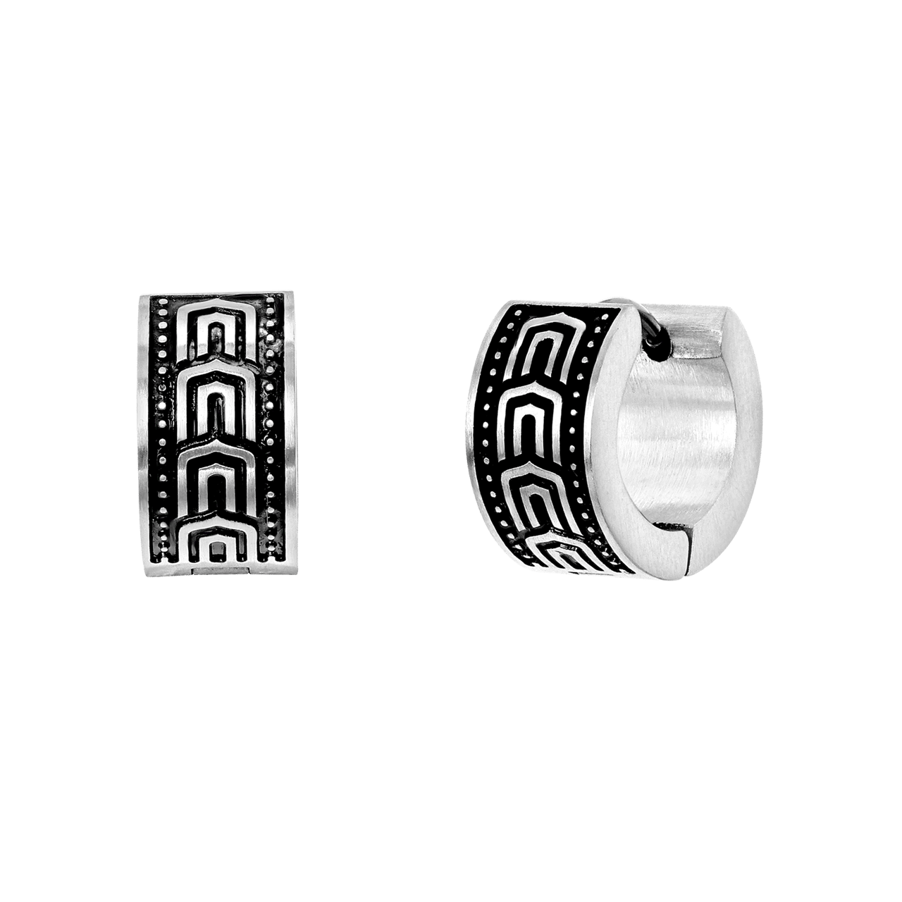 Ring aus bearbeitetem Edelstahl, matt