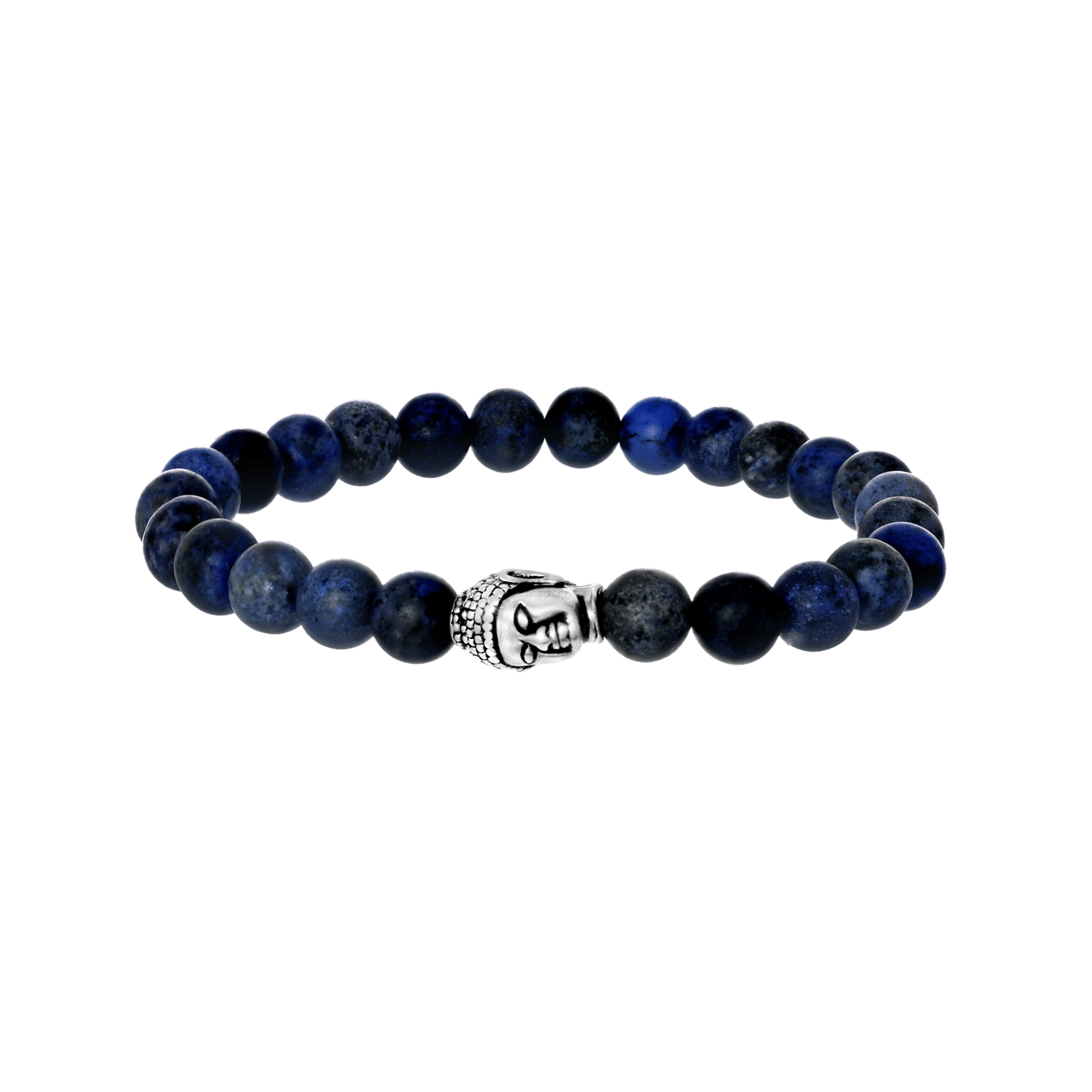 Edelstahlarmband mit Durmortieritsteinen, Buddha