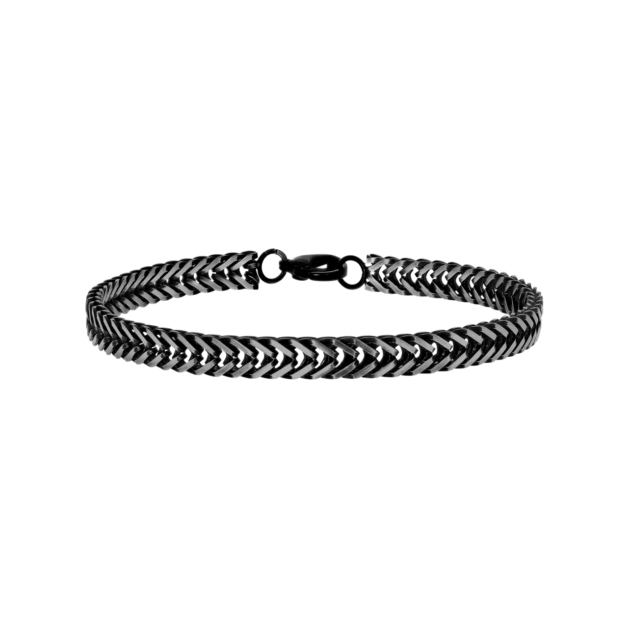 Stainless steel jongensarmband schakel met blackplating