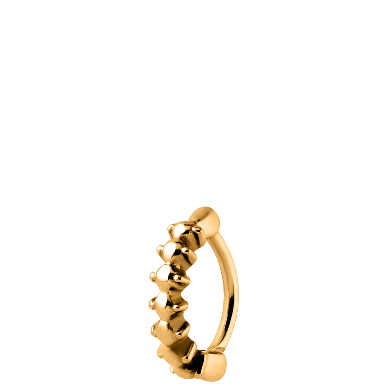 Stalen helixpiercing goldplated