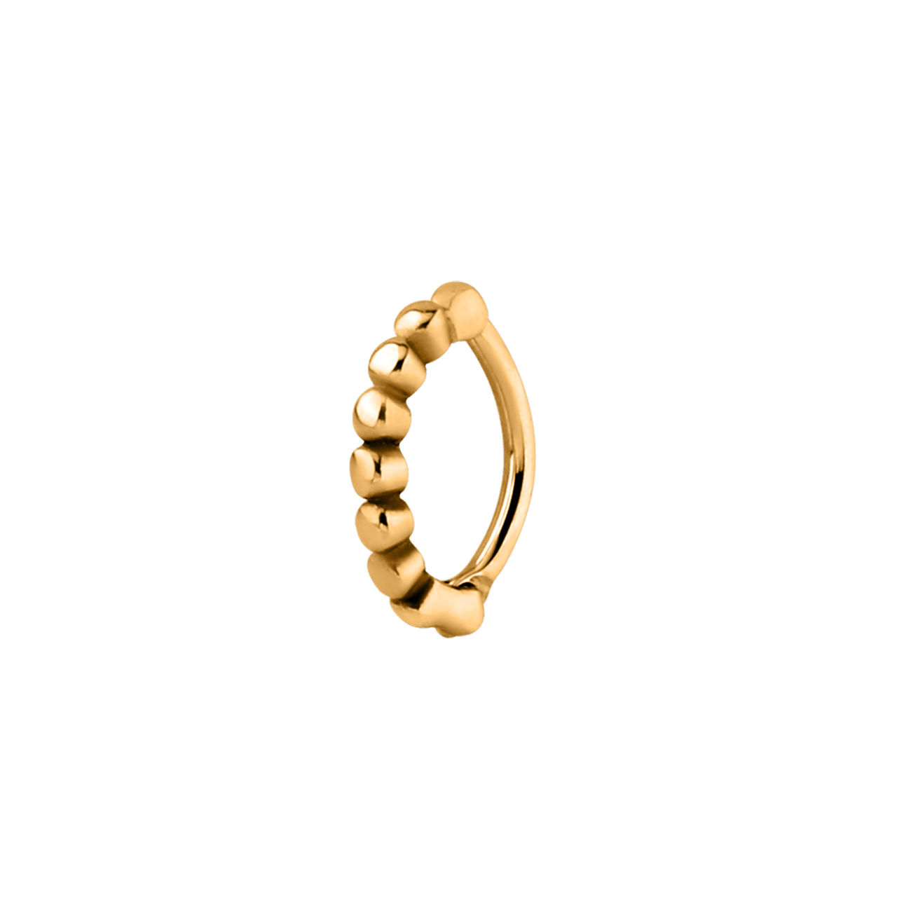Stainless steel helixpiercing goldplated
