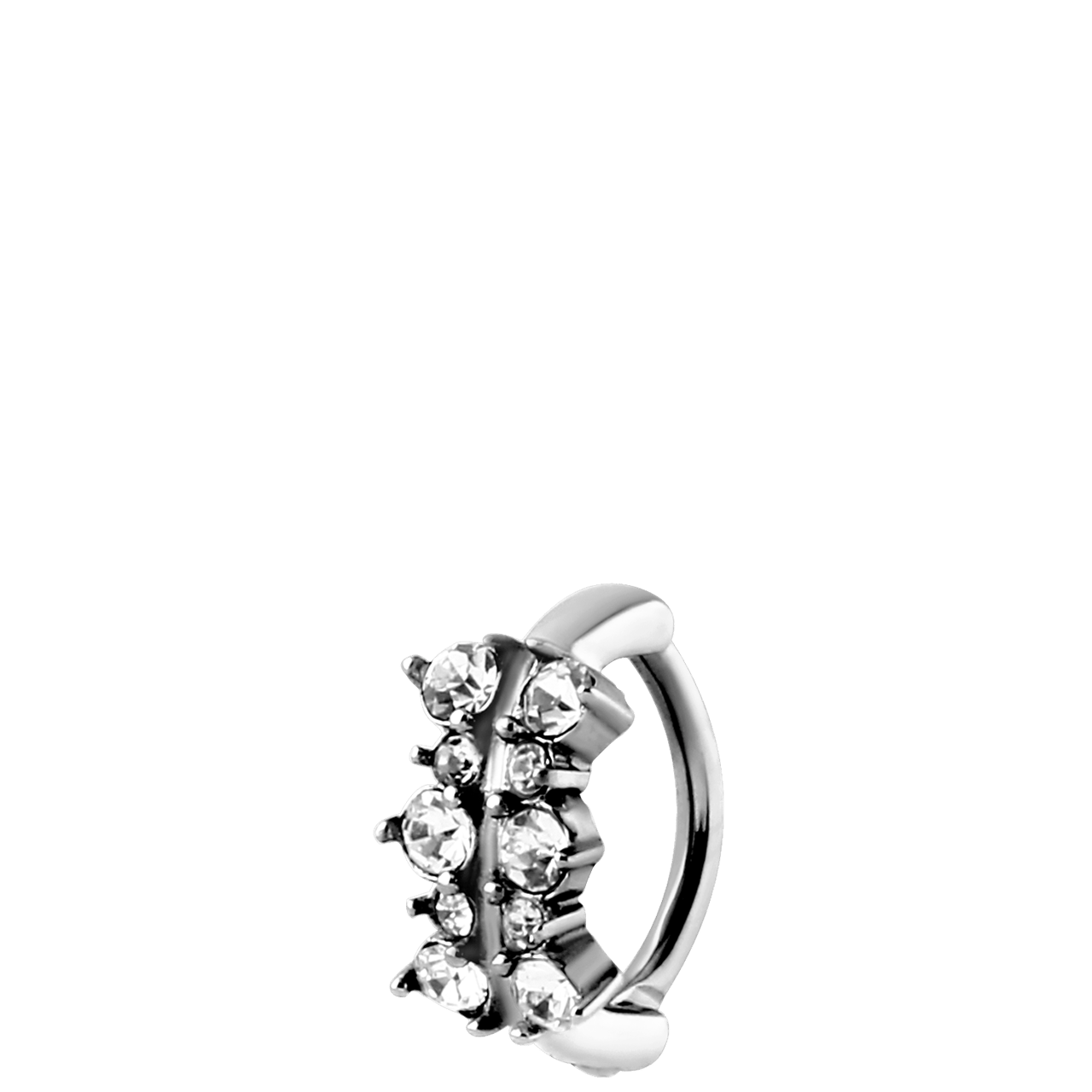 Helixpiercing, Edelstahl, mit Kristall