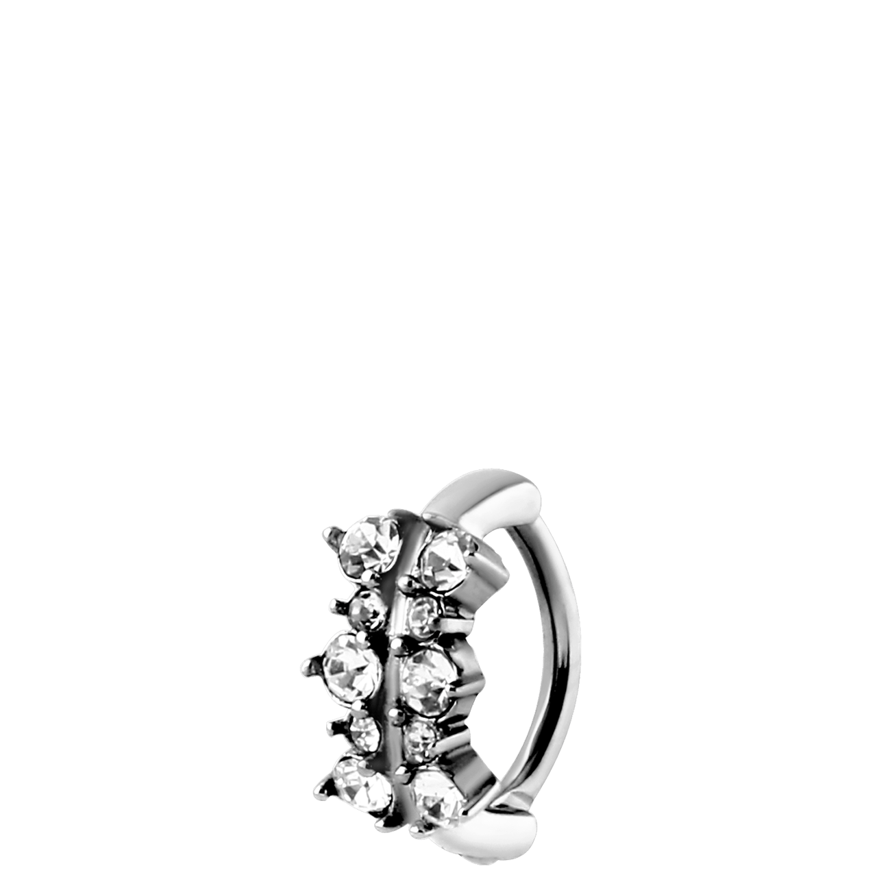 Stainless steel helixpiercing  met kristal