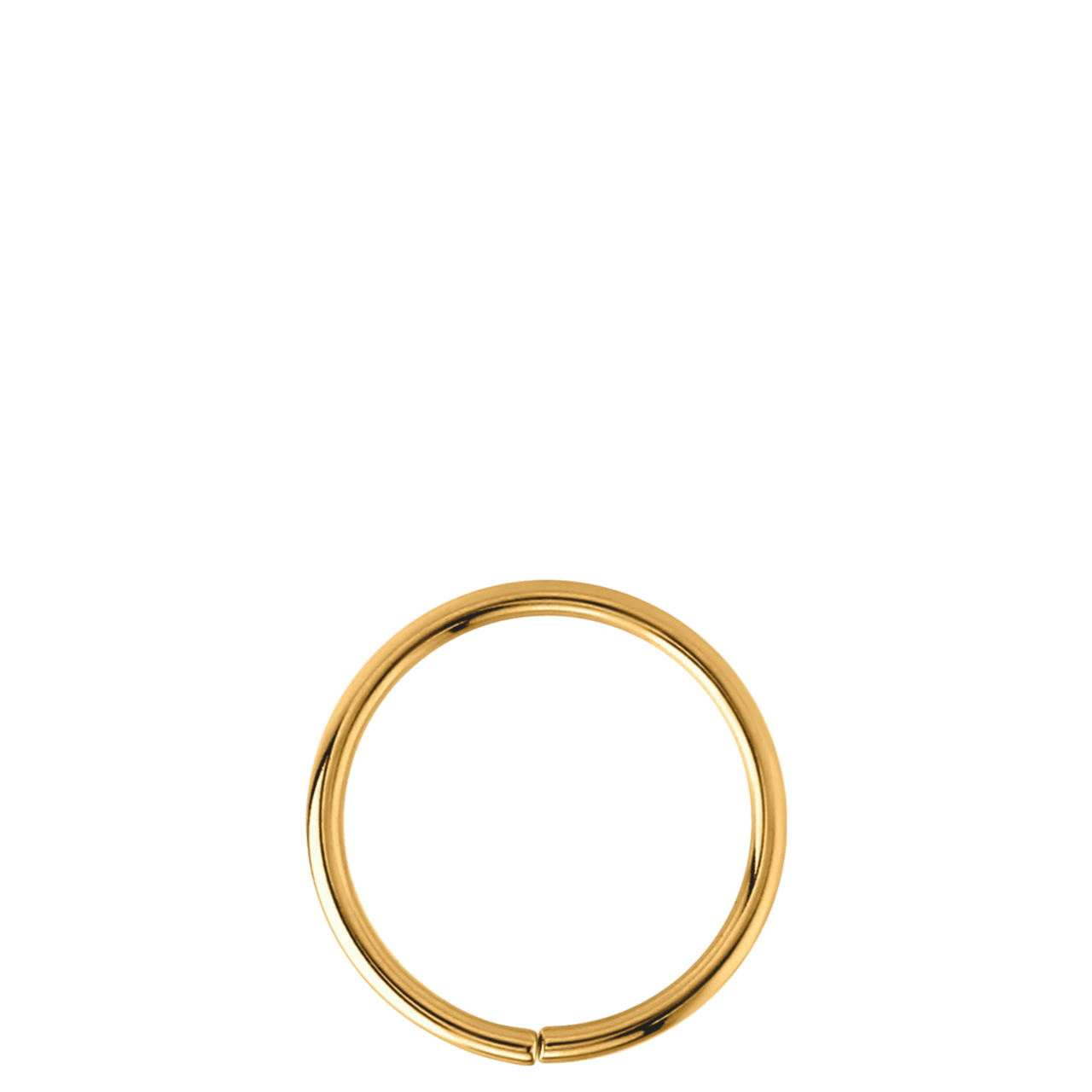 Stainless steel traguspiercing goldplated ring