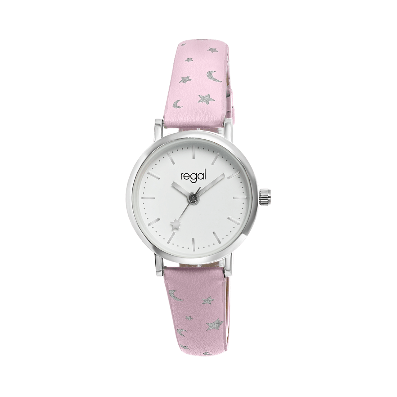 Regal Mädchenarmbanduhr mit rosa PU-Lederarmband