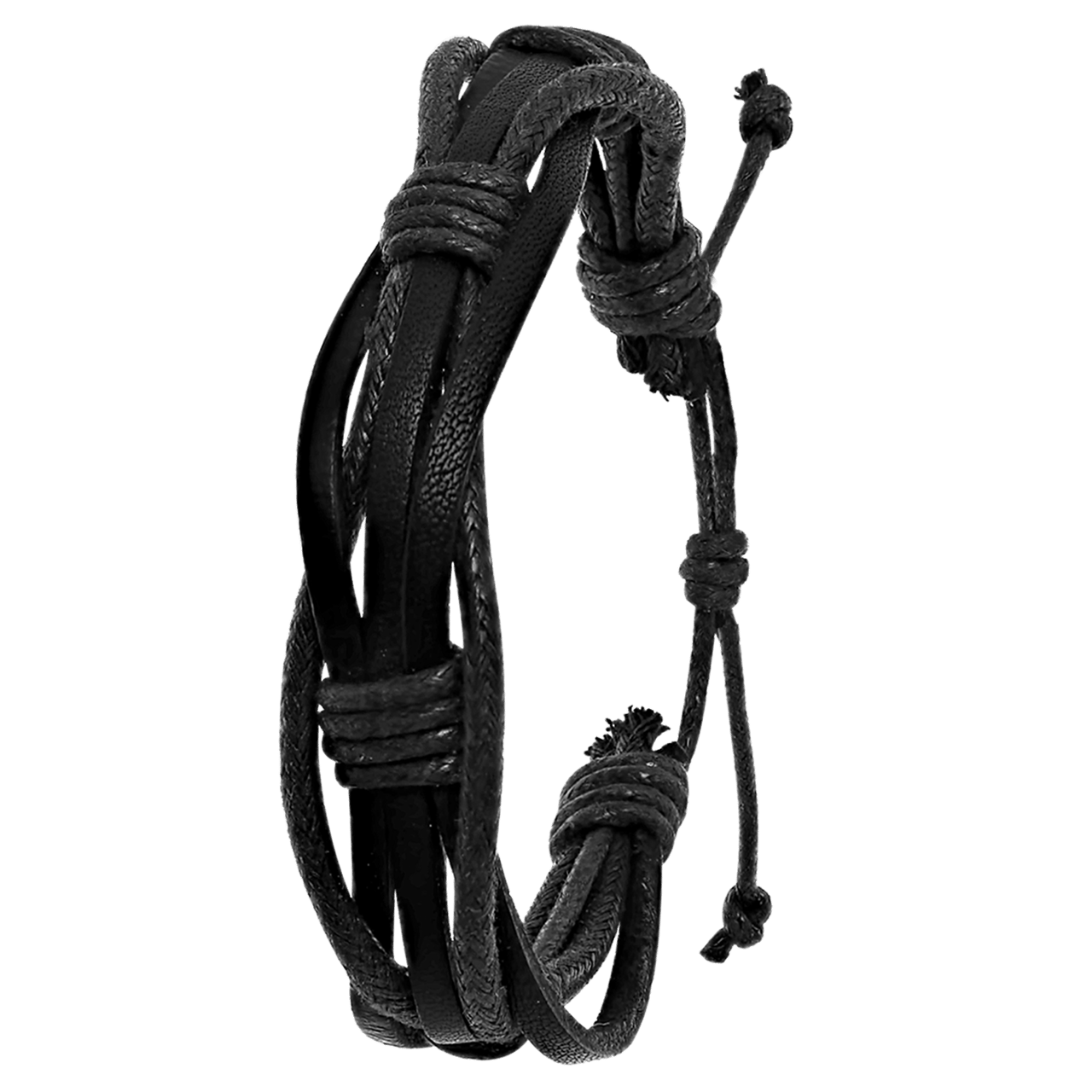 Byoux leren heren armband donkerbruin
