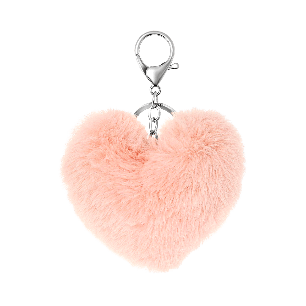 Byoux sleutelhanger fluffy hart roze