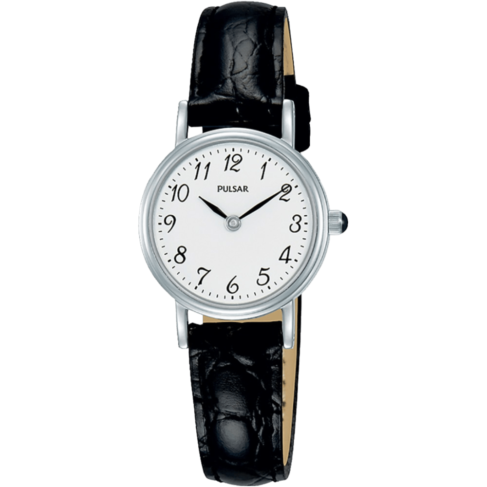Pulsar leren dames horloge PM2249X1