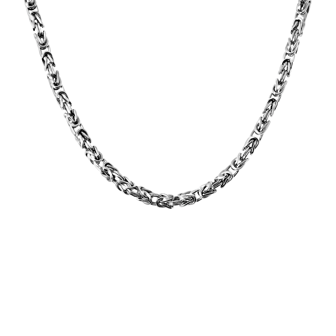 Gerecycleerd zilveren herenketting koningsschakel