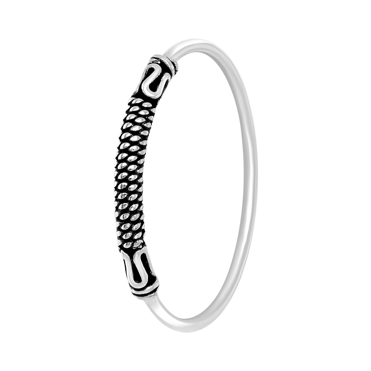 Zilveren ring getwist/bewerkt Bali