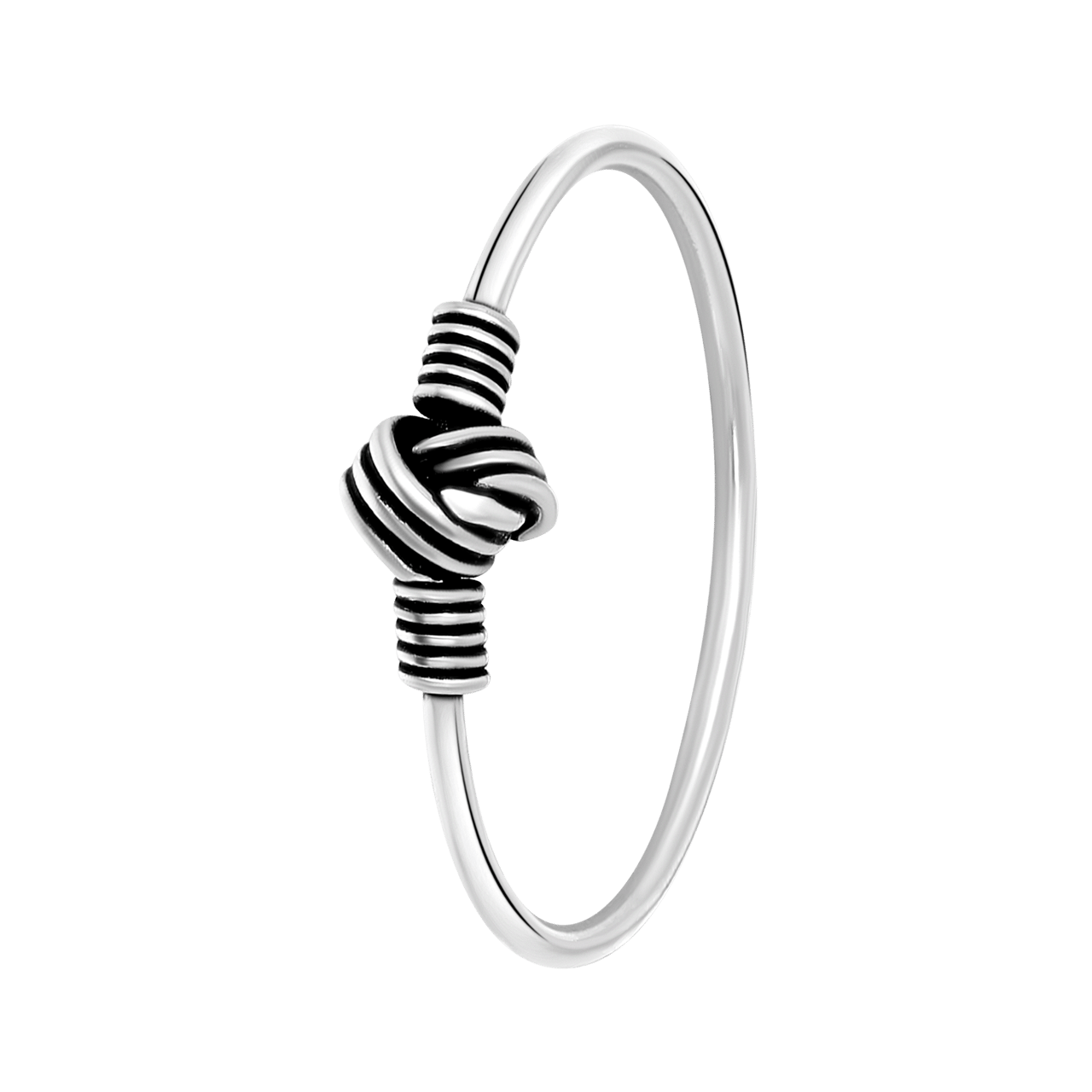 Zilveren ring knoop Bali
