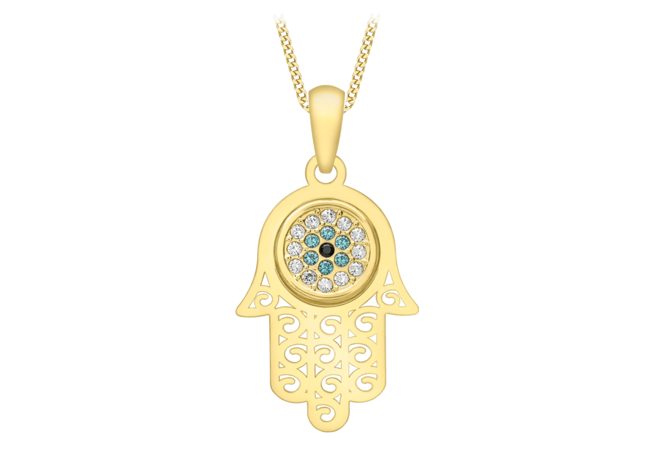 9 Karaat hanger hamsa met boze oog