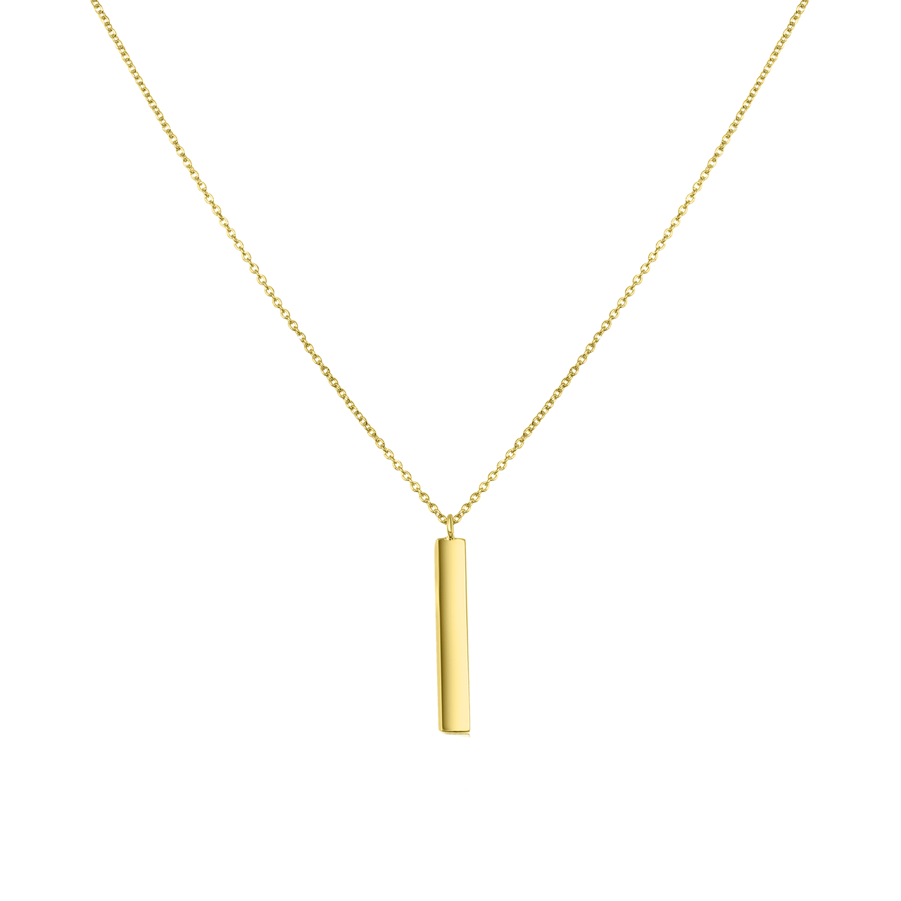 9 Karaat ketting met hanger bar 2cm