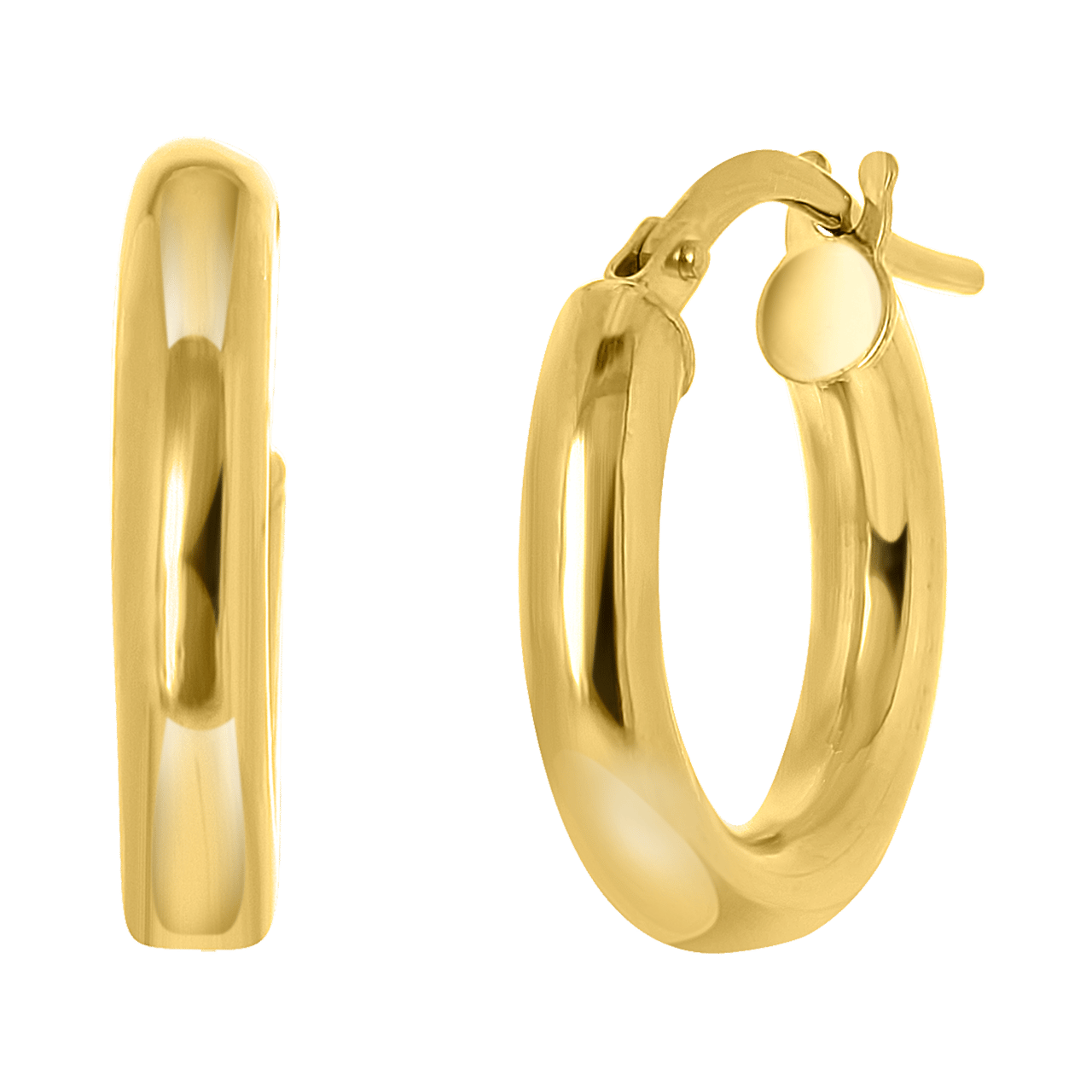 9 Karaat oorbellen rond 11 mm
