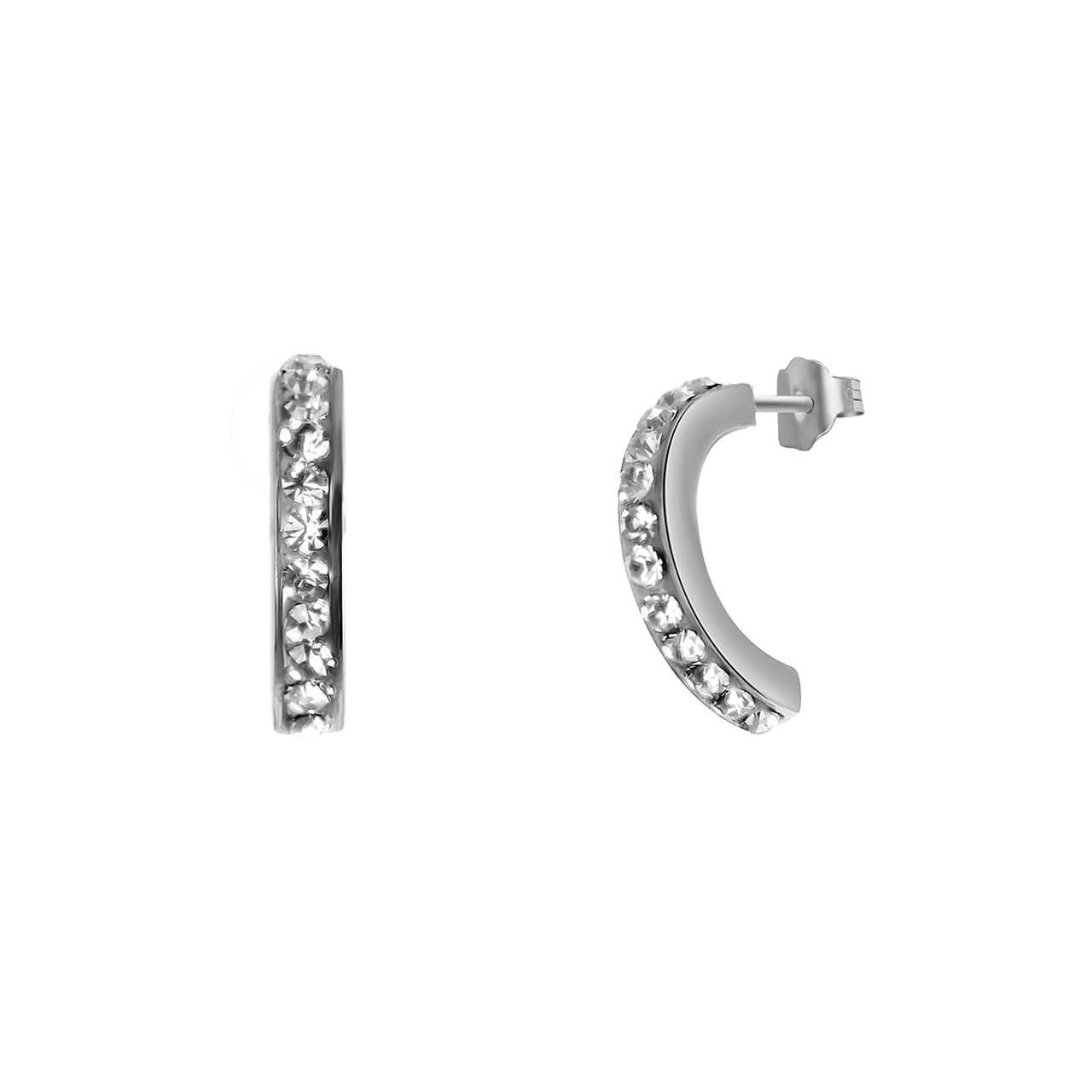 Ohrringe, 925 Silber, Kristall