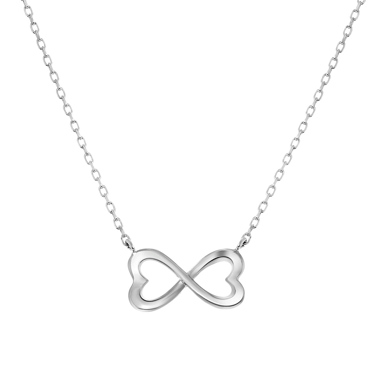 Zilveren ketting&hanger infinity/hart