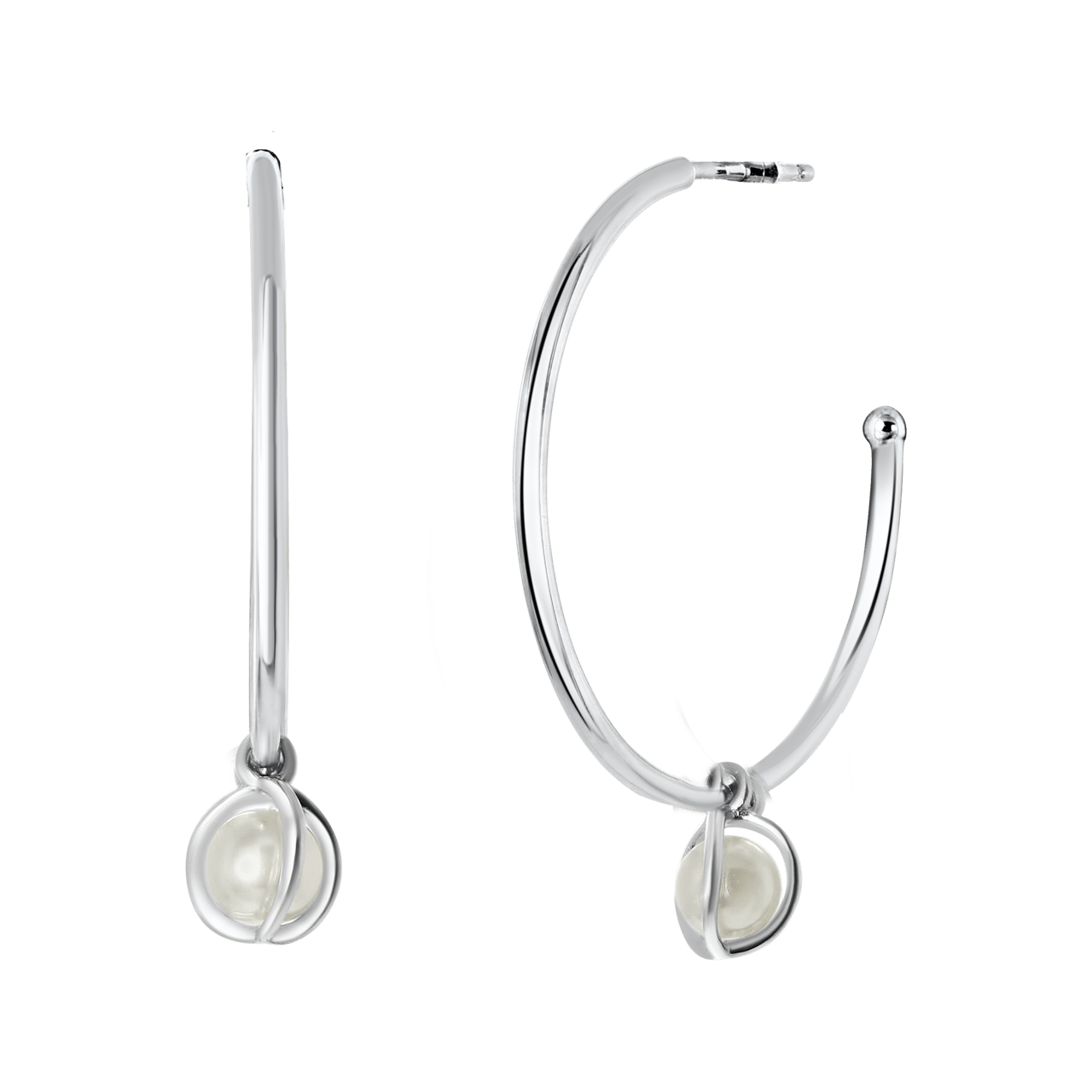 Ohrringe, 925 Silber, Perle