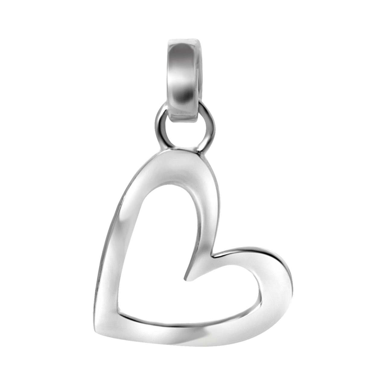 Anhänger aus 925 Silber, offenes Herz