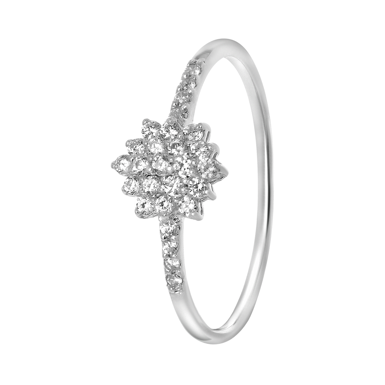 Zilveren ring entourage zirkonia
