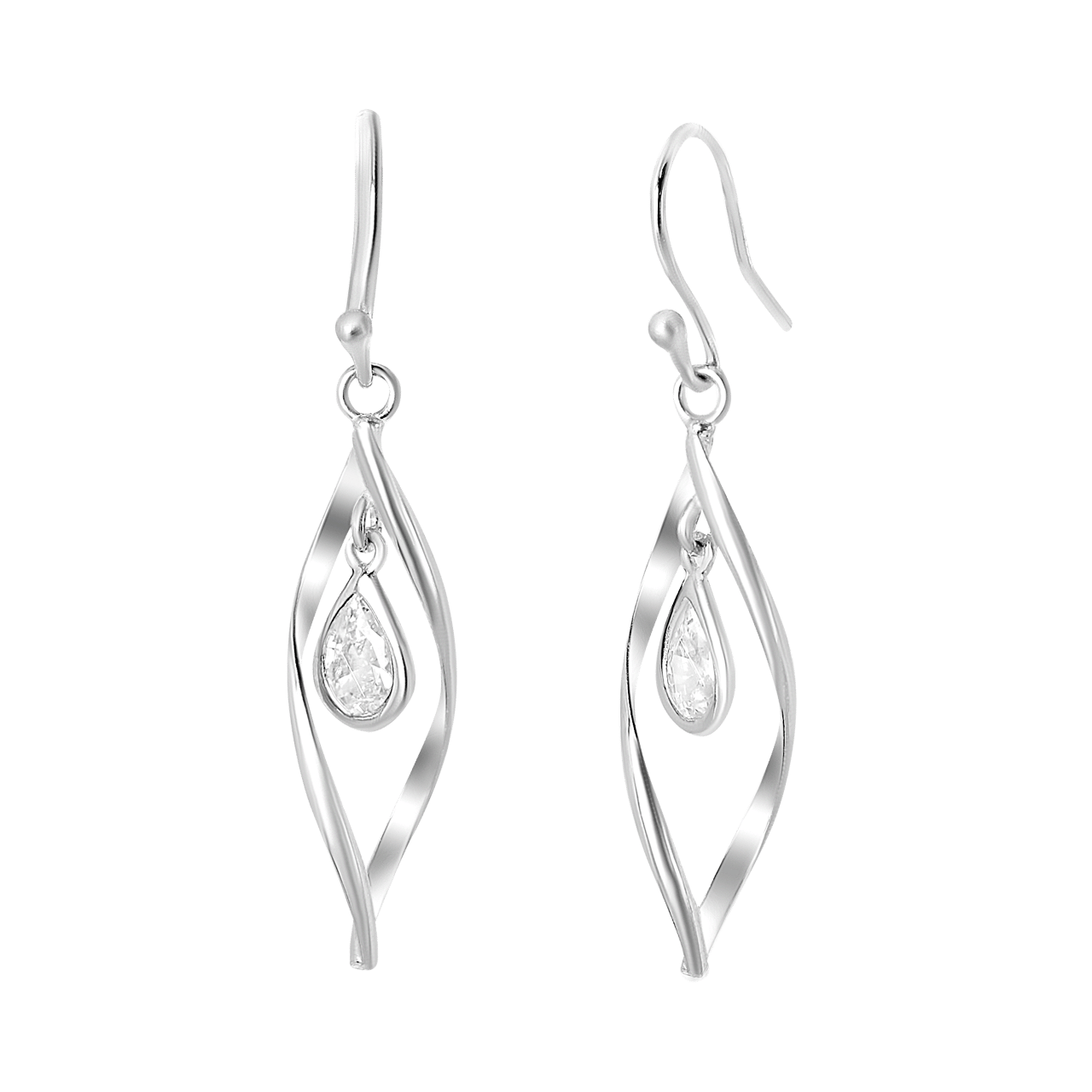 Ohrringe, 925 Silber, Fantasie, Zirkonia