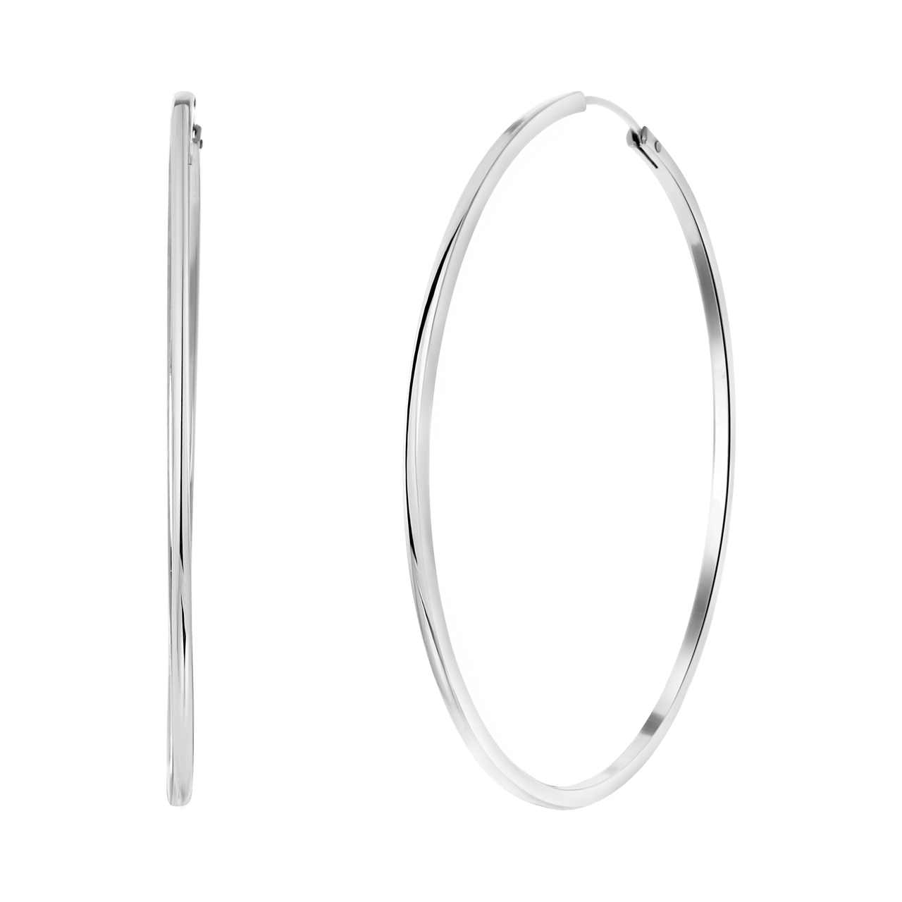 Ohrringe aus 925 Silber, 50 mm