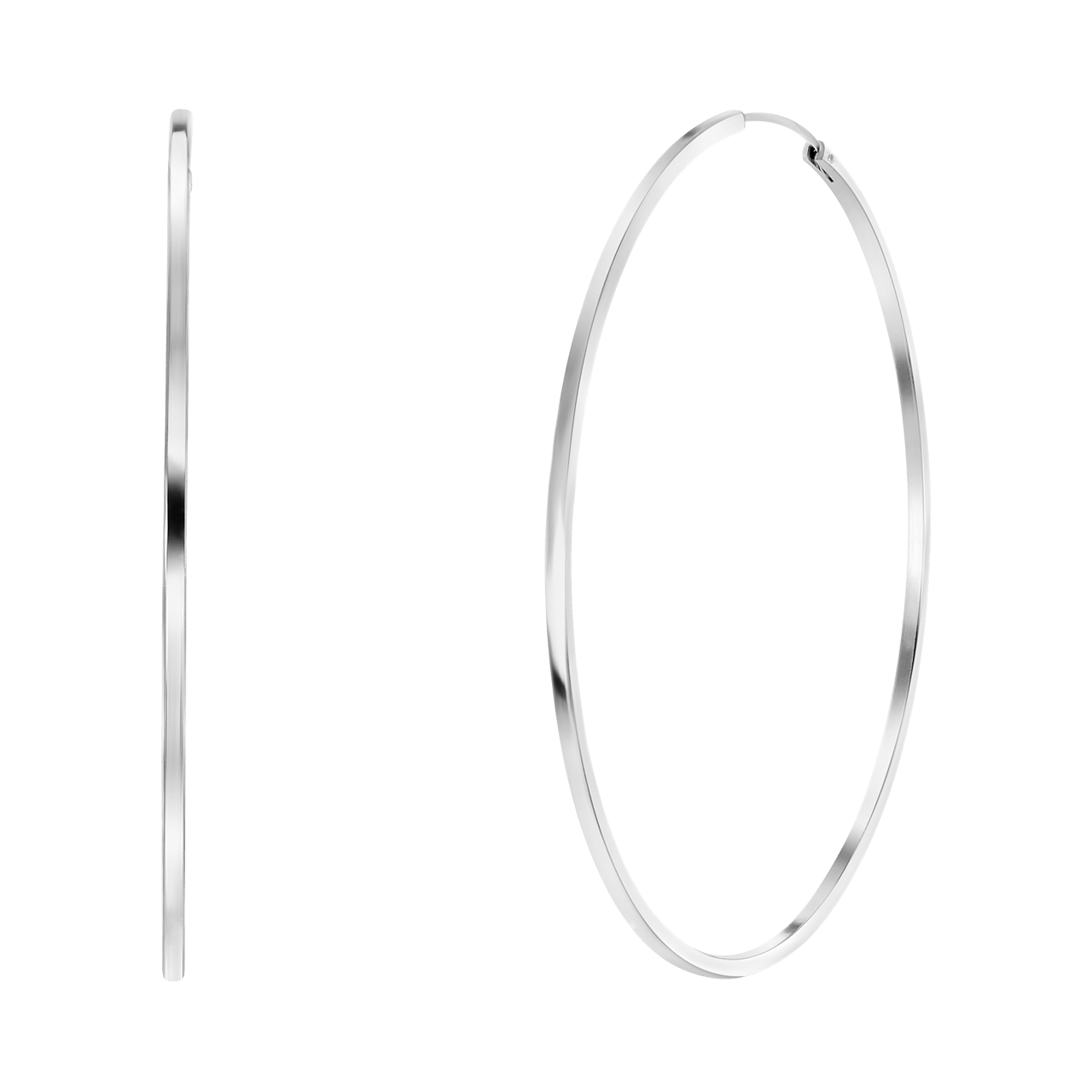 Ohrringe aus 925 Silber, 60 mm