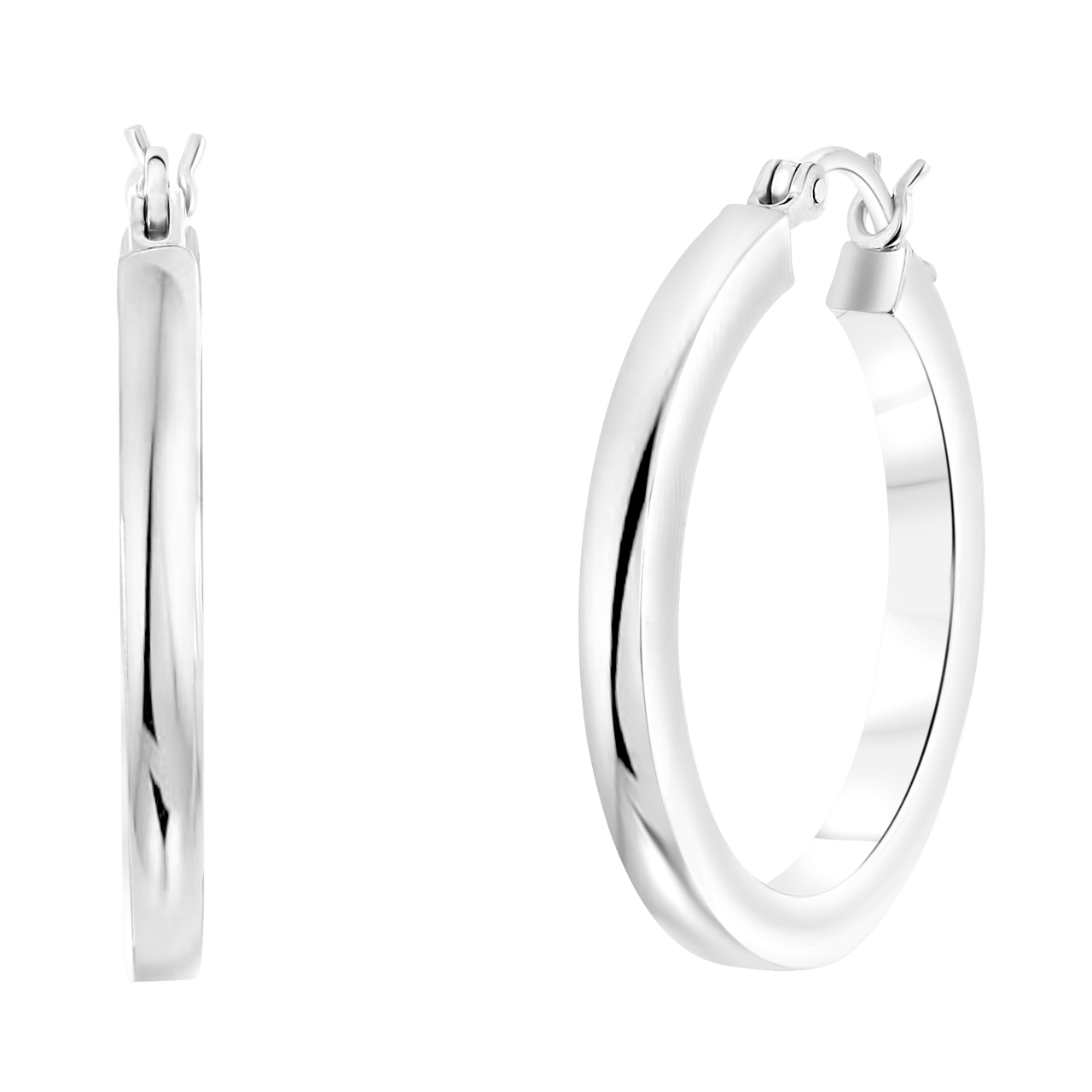 Zilveren oorbellen 30mm