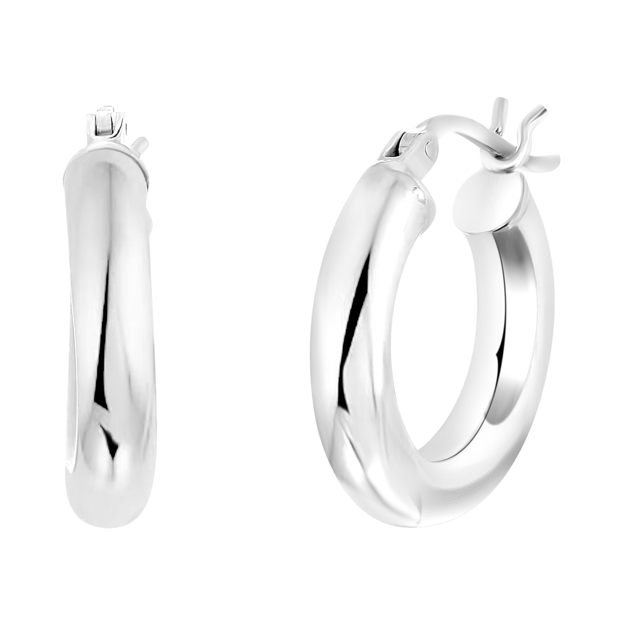 Zilveren oorbellen 20mm