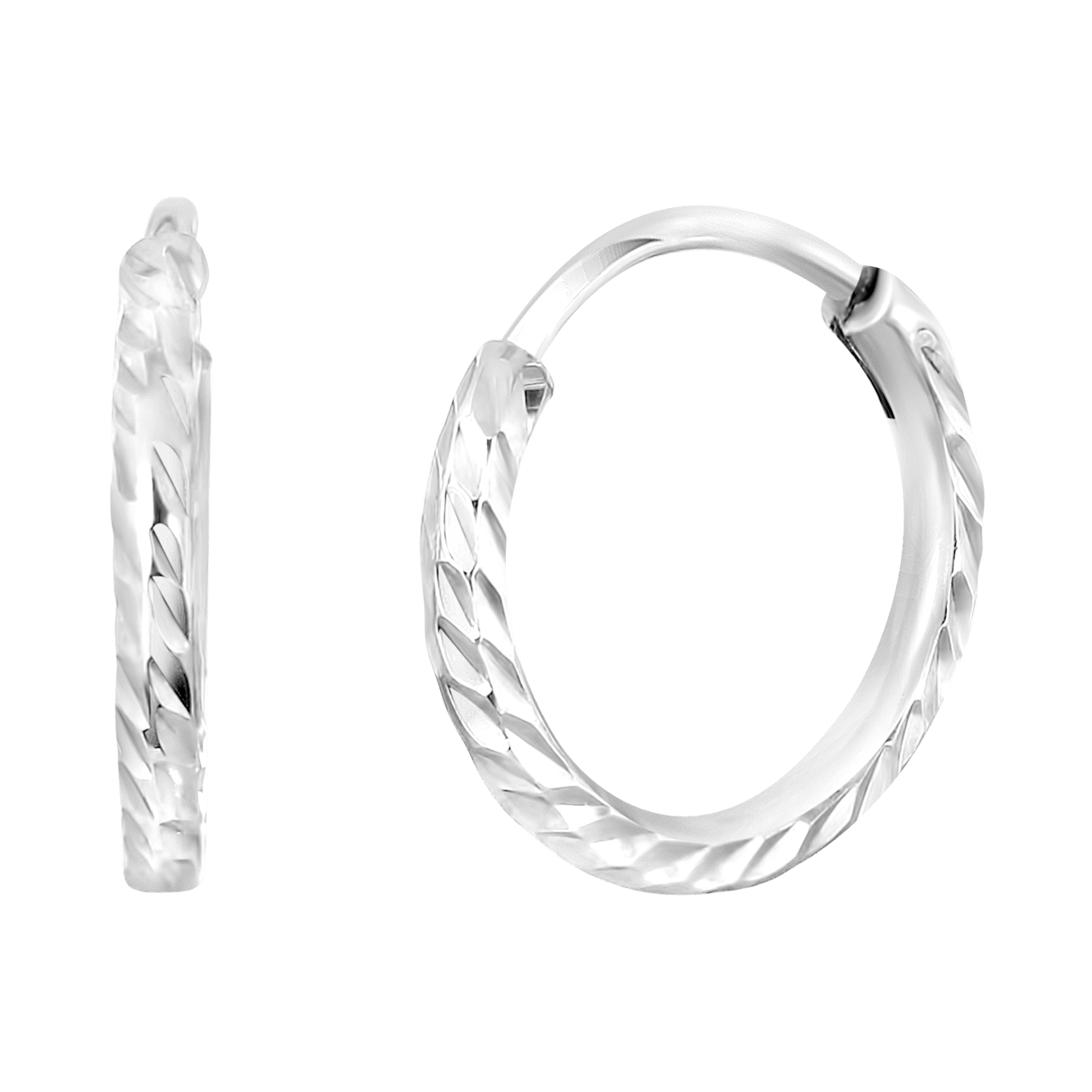 Zilveren oorringen 15mm hinge voor dames