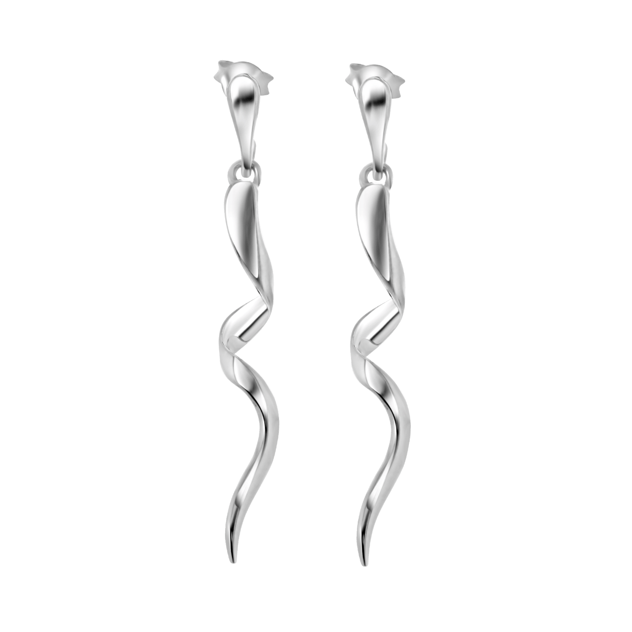 Ohrringe, 925 Silber, gedreht