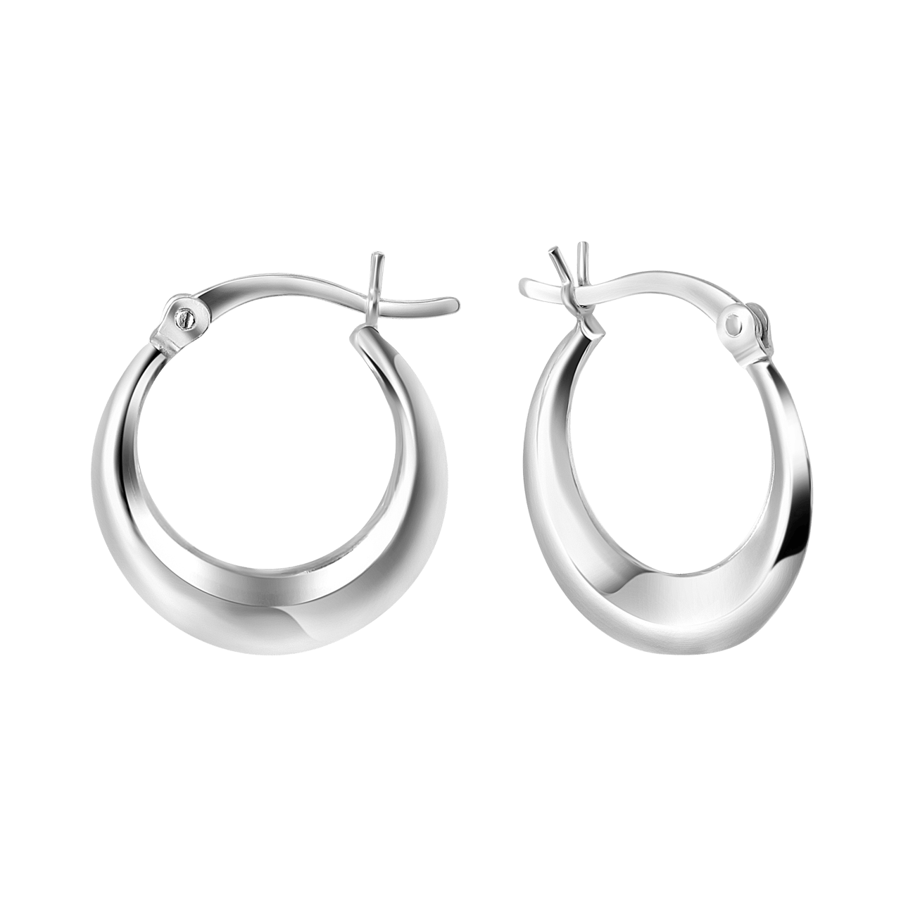 Zilveren oorbellen 17mm