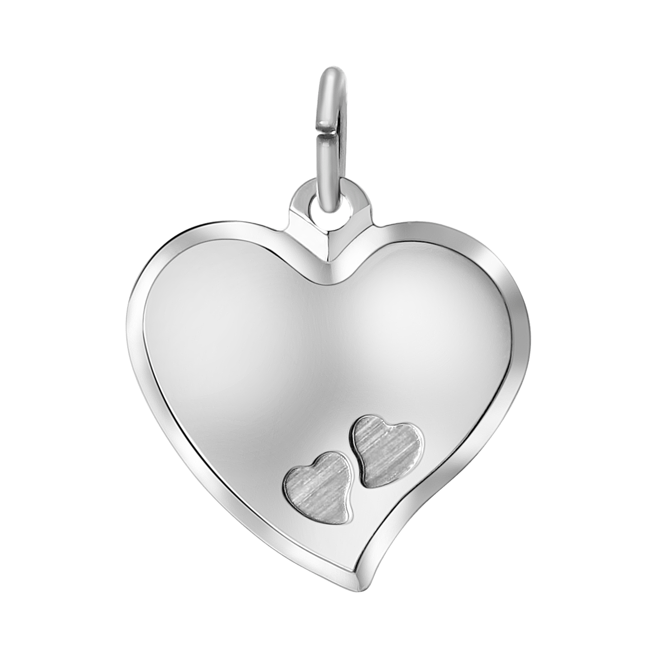 Zilveren hanger graveerplaat hart