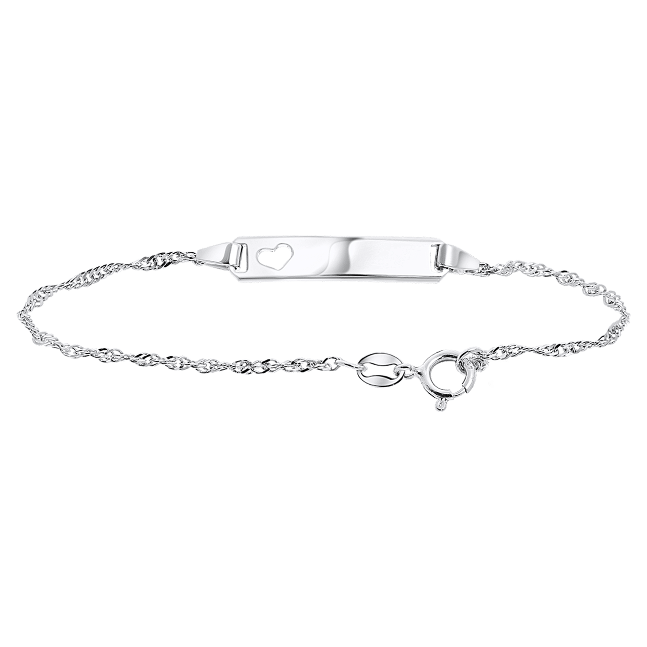 Kinderarmband, 925 Silber, Plättchen, Singapur