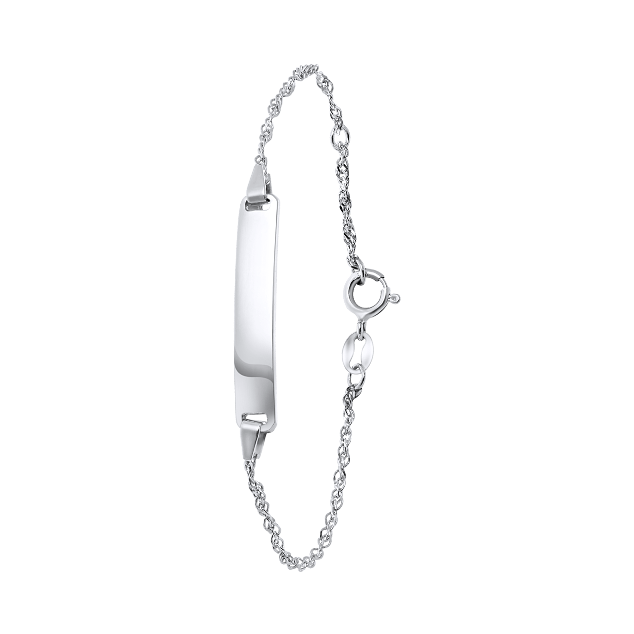 Kinderarmband, 925 Silber, Plättchen, Singapur