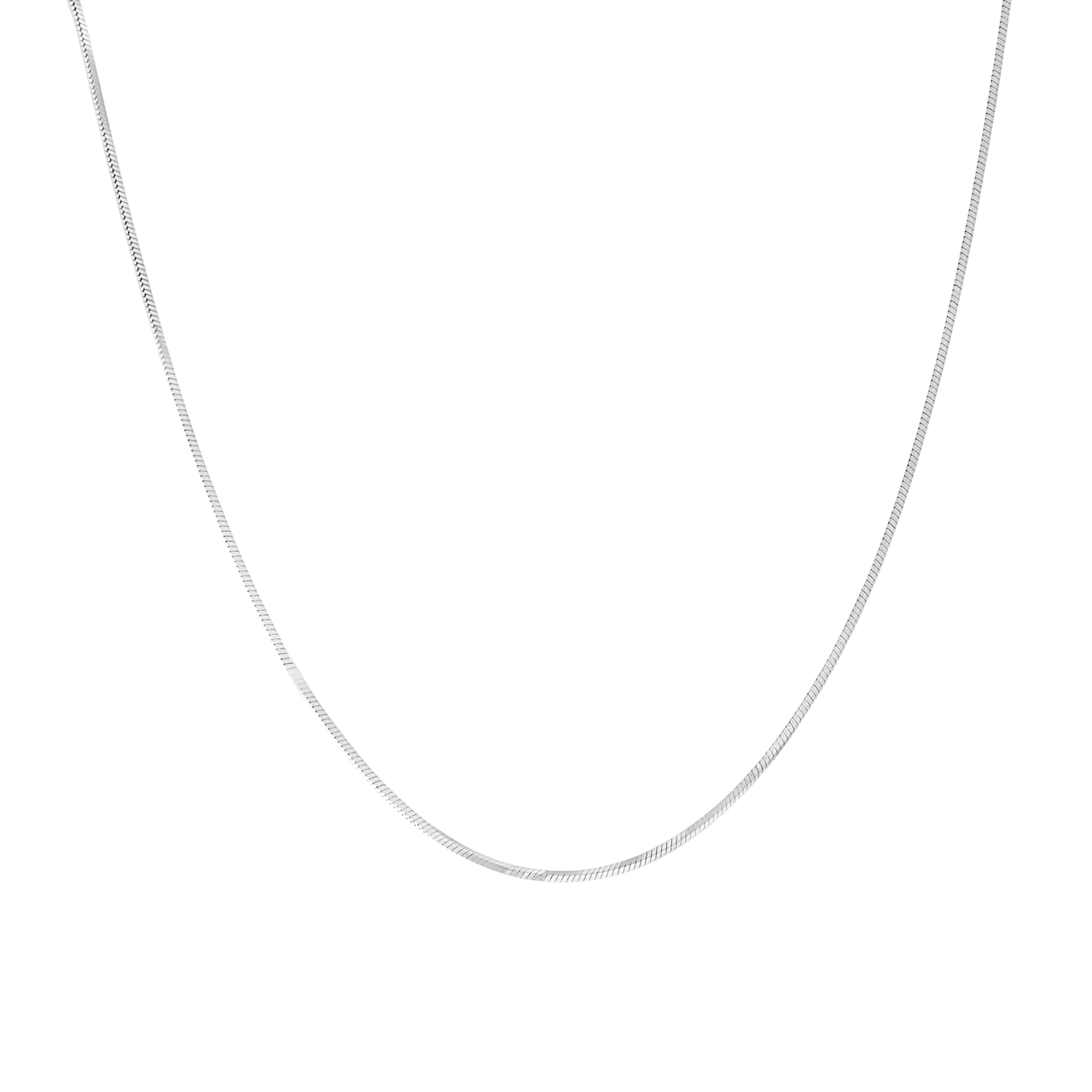 Gerecycleerd zilveren ketting slang schakel