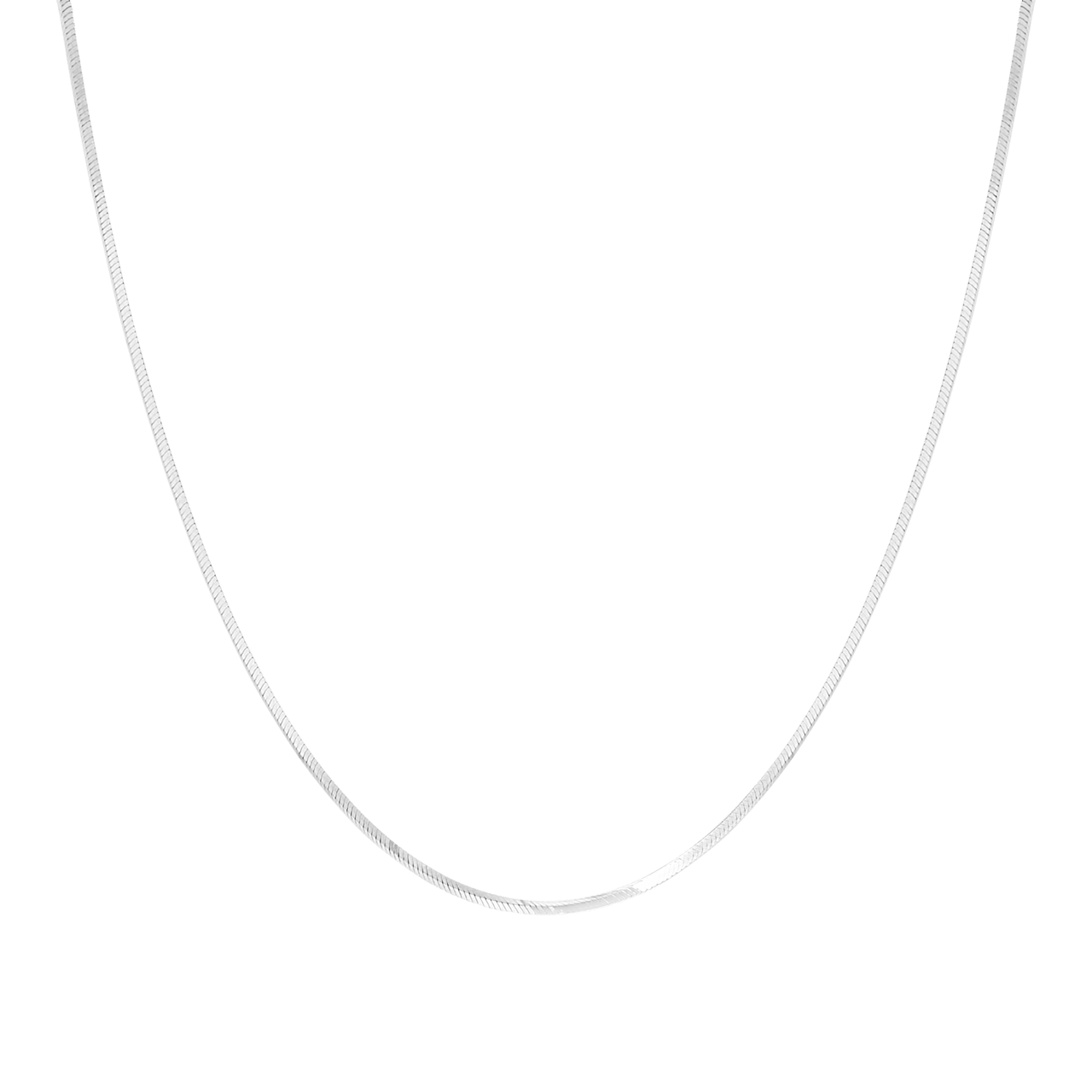 Gerecycled zilveren ketting slang schakel voor dames