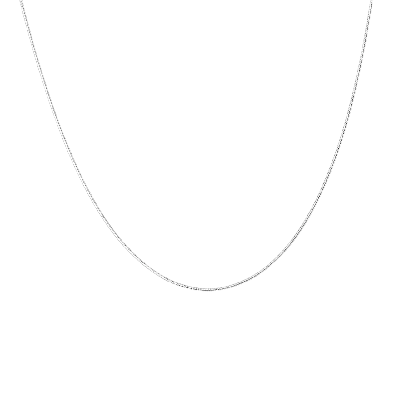 Gerecycleerde zilveren ketting met slangen schakel