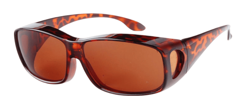 Braune Überzieh-Sonnenbrille