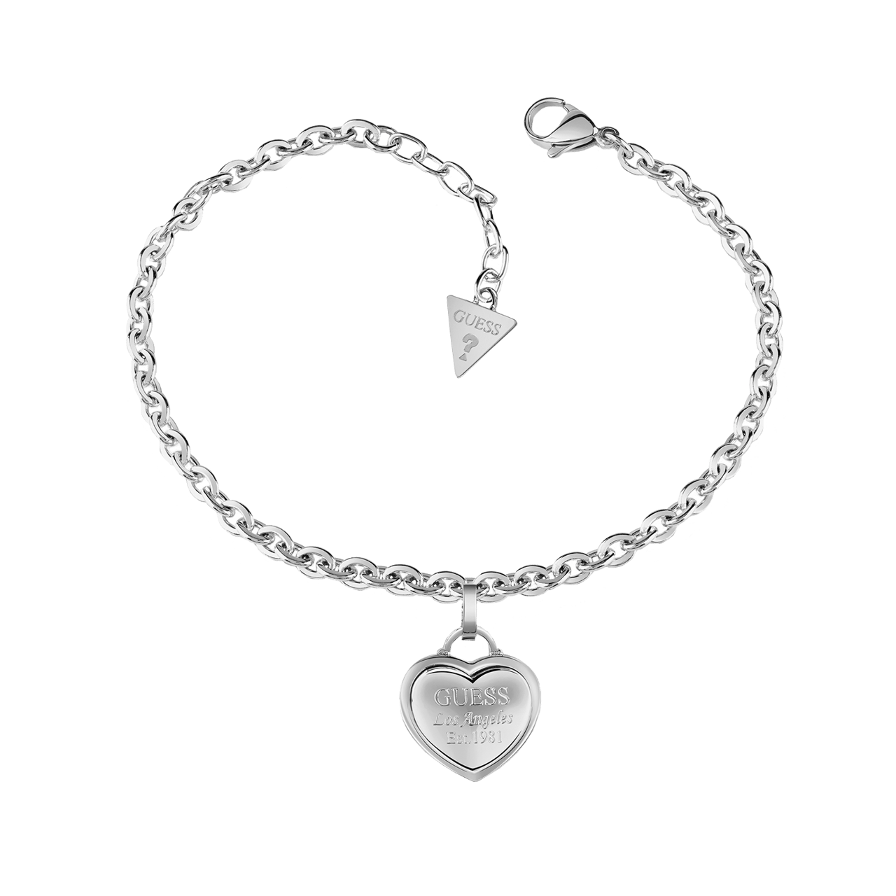 Guess stainless steel armband met hanger hart