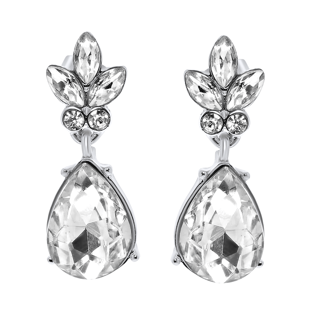 Zilverkleurige byoux oorhangers