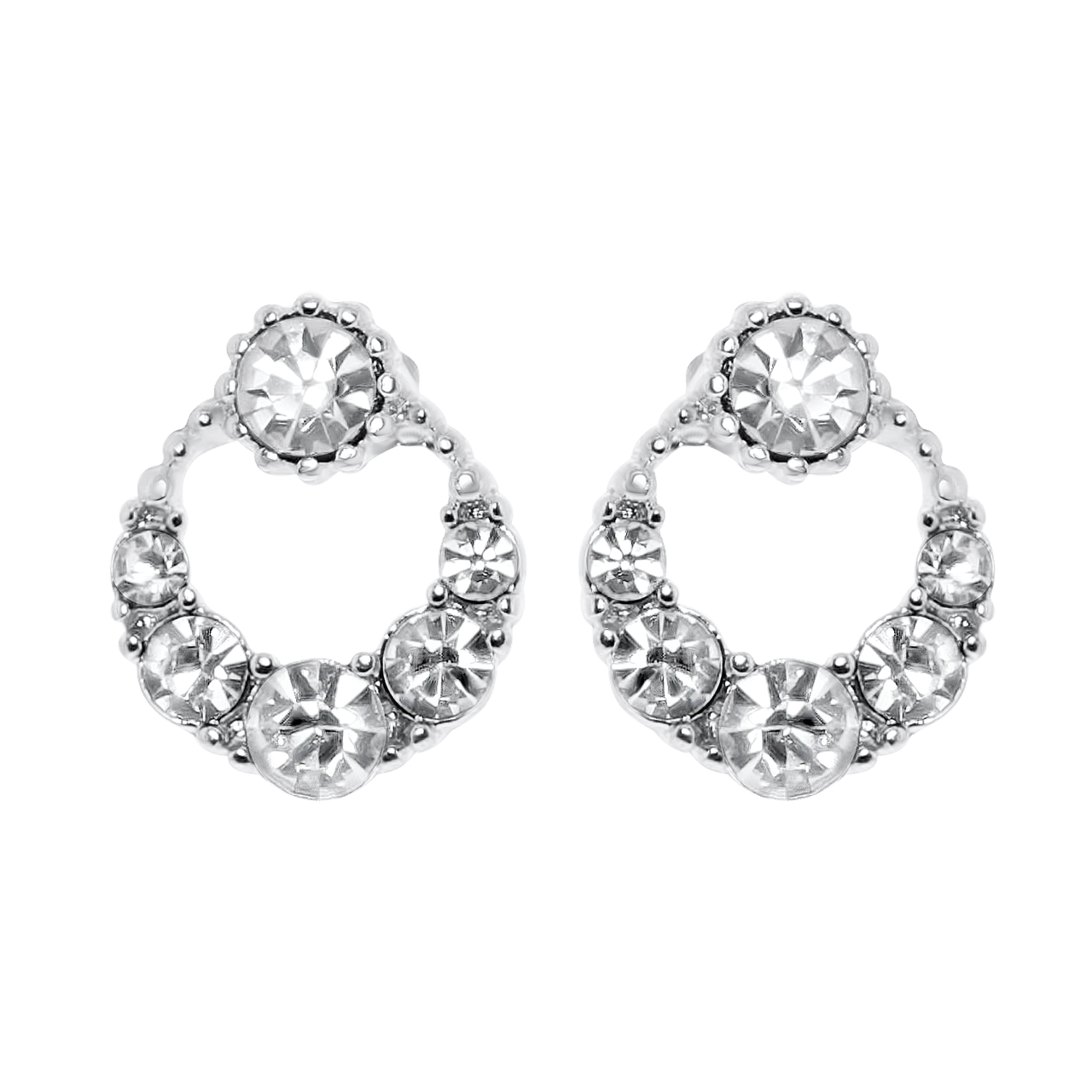 Bijoux zilverkleurige oorknoppen voor dames